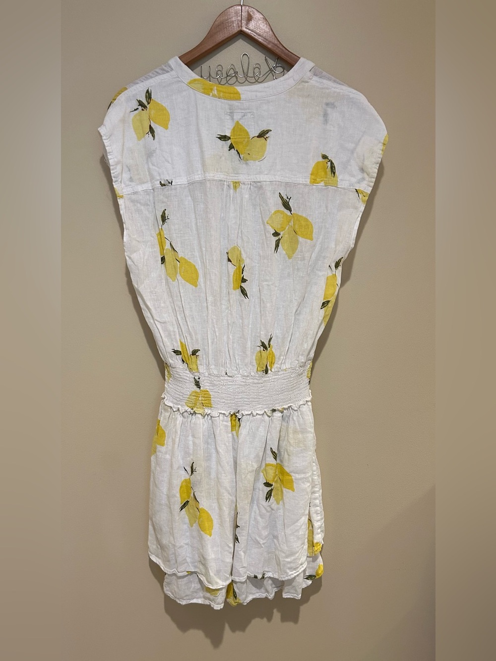 Rails Like New Angelina Linen Blend Cap Sleeve Citronnade Dress Size Large - Picture 3 of 8